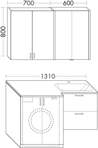 Burgbad Set System 30 Preisgruppe 4 Sana Eiche Authentic/Alpinweiss, SFHP132F6566C0001 SFHP132F6566C0001