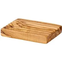 Levandeo® Dekoschale, Olivenholz-Seifenschale ca.12x8cm Geriffelt Seifenhalter Badzubehör