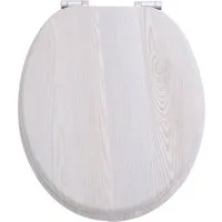 style home WC-Sitz Toilettendeckel mit doppelter Absenkautomatik, Oval-Form, Holzkern, Klobrille und Klodeckel mit Softclose-Mechanismus