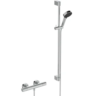 Ideal Standard Brausekombinationm.Thermostat CerathermT25N 900mm, 2-fach-Handbrause 6l/min. Chrom, A A8540AA