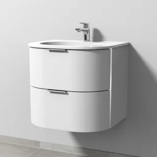 Sanipa 4balance Keramik-Set mit 2 Auszügen, Weiß-Matt, DG40101 DG40101