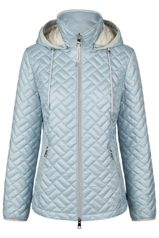 Barbara Lebek - Sandwich-Steppjacke mit Kapuze sky blue - Gr. - 46