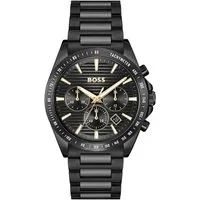 BOSS Chronograph STRIKE CHRONO 1514291, Quarzuhr, Armbanduhr, Herrenuhr, Edelstahlarmband, analog, Tag