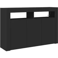 vidaXL Sideboard Sideboard Schwarz 116 x 30 x 75 cm Holzwerkstoff (1 St)