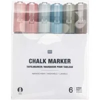 Rico Design Marker Tafelmarker Kreidestifte Flüssigkreide Set 3mm 6 Farben