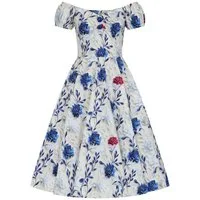 Hearts & Roses London A-Linien-Kleid Wildflower Floral Blumen Vintage Retro 50er
