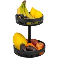 eluno Obstschale 2-stöckig, rund, Ø 20 cm und 25 cm, aus Metall, Metall