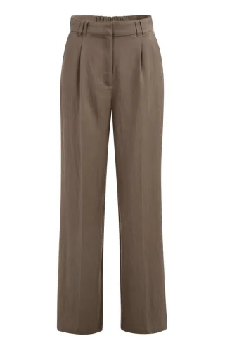 Yaya - Wide-Leg-Stoffhose braun - Gr. - 38