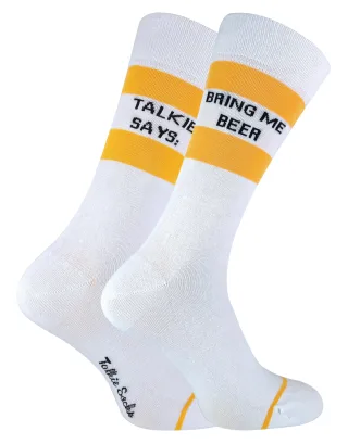 TALKIE SOCKS - Unisex Baumwolle Neuheit Bring Me Beer & Vodka Socken