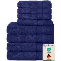 Komfortec Handtuch Set aus 100% Baumwolle, 4 Handtücher 50x100 cm und 4 Badetücher 70x140 cm, Frottee (Packung, 8-St), Duschtücher & Badehandtuch, Weich, Towel, Groß