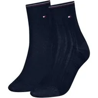 Tommy Hilfiger Kurzsocken TH WOMEN SHORT SOCK 2P SHINE (2 Paar) mit feinem Rippendetail