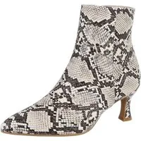 Ital-Design Stylische Damen-Stiefeletten mit Stickdetails für Alltag Stiefelette (91409478) Pfennig-/Stilettoabsatz Stiefeletten in Beige