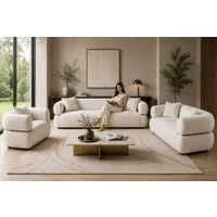 Pointhome Sofa Polstergarnitur 3-2-1 Wohnzimmer Set (3 + 2 Sitzer Sofa + 1 Sessel), 3-2-1 Set