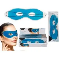 LK Trend & Style Kühlpad 2 x Blaue Augenmaske mit Gel, 2-tlg., Die Maske bleibt durch das Gummiband zuverlässig in Position.