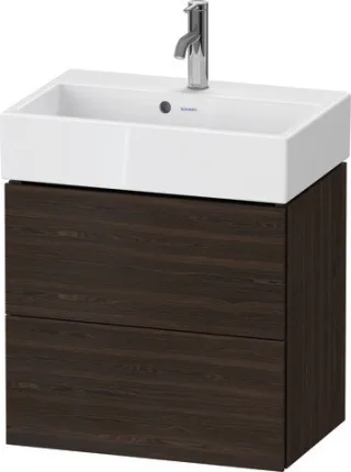 Duravit L-Cube Waschtischunterbau wandhängend Nussbaum gebürstet Matt 584x391x544 mm - LC621906969 LC621906969