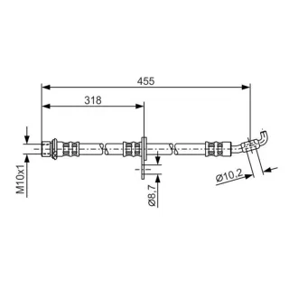 Bosch Bremsschlauch vorne links Toyota Corolla E10 E11