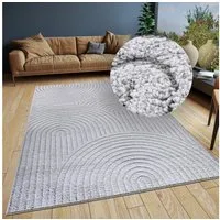 ELLE DECORATION Designteppich Cosy Panglao, auch als Rundteppich erhältlich, rechteckig, Höhe: 14 mm, uni Kurzflor, Hoch Tief Struktur, modern, Skandi, Boho, Wohnzimmer
