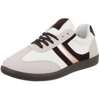 Ital-Design Damen Low-Top Freizeit Sneaker (88519417) Flach Sneakers Low in Braun
