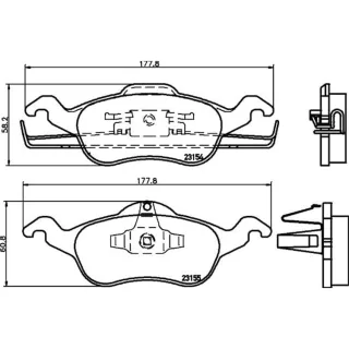 Hella Bremsbel?ge vorne Ford Focus 1