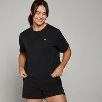 MP Damen Basics Locker sitzendes Kurzarm-Crop-T-Shirt – Schwarz - M