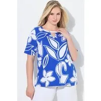 Ulla Popken T-Shirt T-Shirt A-Linie Rundhals Cut-Out Halbarm