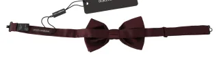 Dolce & Gabbana Nœud papillon ajustable en soie à pois pour hommes, Papillon