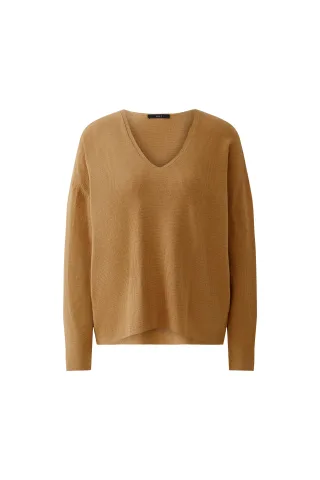 Oui - FREYJA Pullover salty caramel - Gr. - 34