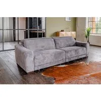 KAWOLA Sofa KIANA Cordsofa mit Sitzvorzug – Kopfstütze verstellbar, Bequemes Relaxsofa – Cord Bezug – elektrisch verstellbar, extra tief