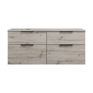 Burgbad Waschtischunterschrank Eqio 619x1400x550 Eiche Dekor Silber, SGUU140LF6015 SGUU140LF6015