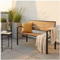 abc HOME Bank Gartenbank aus WPC & Aluminium, 108 cm breit, wetterfest & rostfrei, Wetterfest