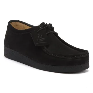 TOWER London Apache Schwarz Wildleder Schuhe