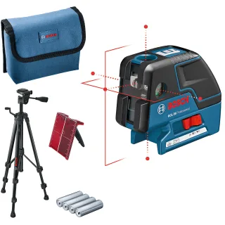 Bosch Kombilaser GCL 25, mit Schutztasche und Baustativ BT 150 schwarz/blau - 0601066B01