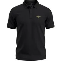 Neverless Poloshirt Poloshirt Herren mit Aufdruck Adler Flügel Logo – Kurzarm Polo mit Print
