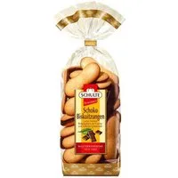 Schulte Kekse, Schulte Biskuitzungen mit dunkler Zartbitterschokolade Packung 200g