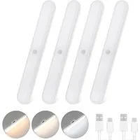 ZMH LED Wandleuchte Innen Dimmbar Unterbauleuchte 24CM Nachtlicht Akku Kabellos Flur, Vielseitig Einsetzbar, LED fest integriert, 3000-6500K, Mit Bewegungsmelder Unterschrank Beleuchtung für Spiegel
