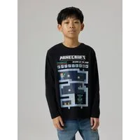 Name It Langarmshirt NKMAR MINECRAFT LS NREG TOP BOX NOOS BFU Baumwolle, regular fit, mit Minecraft Druck