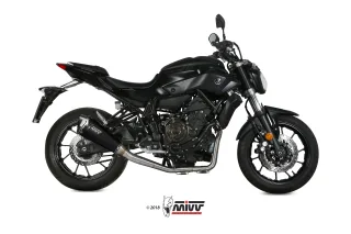 Sportauspuff Komplettanlage MIVV Delta Race BLACK High-Up Yamaha MT07 Bj.2014-2020 EURO3/EURO4 +ABE