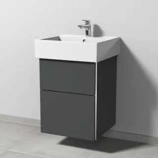 Sanipa 3way Waschtischunterbau zu Duravit Vero Air Waschtisch mit 2 Auszügen, Anthrazit-Matt BR43122