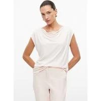 s.Oliver Muskelshirt T-Shirt Ärmelloses Shirt mit Wasserfallausschnitt