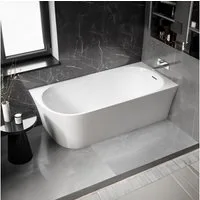 Bernstein Eckwanne NORA CORNER RECHTS, Eckbadewanne, Sanitäracryl, asymmetrisch