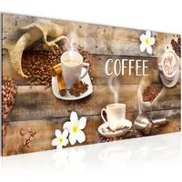 Runa Art Wandbild Küchenbilder Küche Deko Kaffee Braun Beige Deko, Coffee