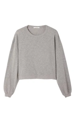 American Vintage - Cropped Sweatshirt grau - Gr. - S