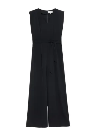 comma - Eleganter Overall ohne Ärmel mit weitem Bein blau - Gr. - 44
