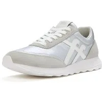 Fitflop RETRO-Q FF METALLIC-FABRIC/SUEDE SNEAKERS Sneaker Freizeitschuh, Halbschuh, Schnürschuh mit Low Profile Sohle