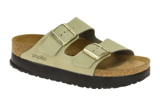 Birkenstock 1026971 ARIZONA PAP FLEX PLATFORM Damen Pantoletten Gr?n Eucalyptus