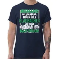Shirtracer T-Shirt Niemand ist perfekt Gladbacher Stadt und City Outfit