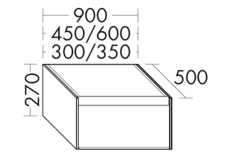 Burgbad Unterschrank zu Konsolenplatte rc40 S. H 270x450x500 Eiche Authentic, USJA045RF4608 USJA045RF4608