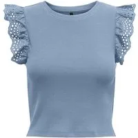 ONLY Tanktop 2027 2_SPRING2 blau,Casual,Baumwolle,Unifarben,Rundhals,Ärmellos,Casual Fit