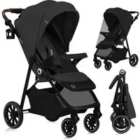 lionelo Kombi-Kinderwagen EMMA 1, (Set), Einhandfaltbar/Liegeposition/XXL-Verdeck/EVA-Räder