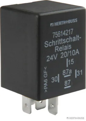 HERTH&BUSS Relais, Arbeitsstrom, 24 V, 20 A, 5 pins - 75614217